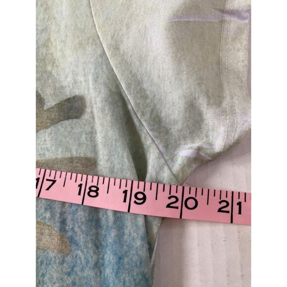 Sunshirt Vintage Womens Palm Tree Print Top XL Tropical Beach, Y2K Island Artsy - Picture 6 of 7